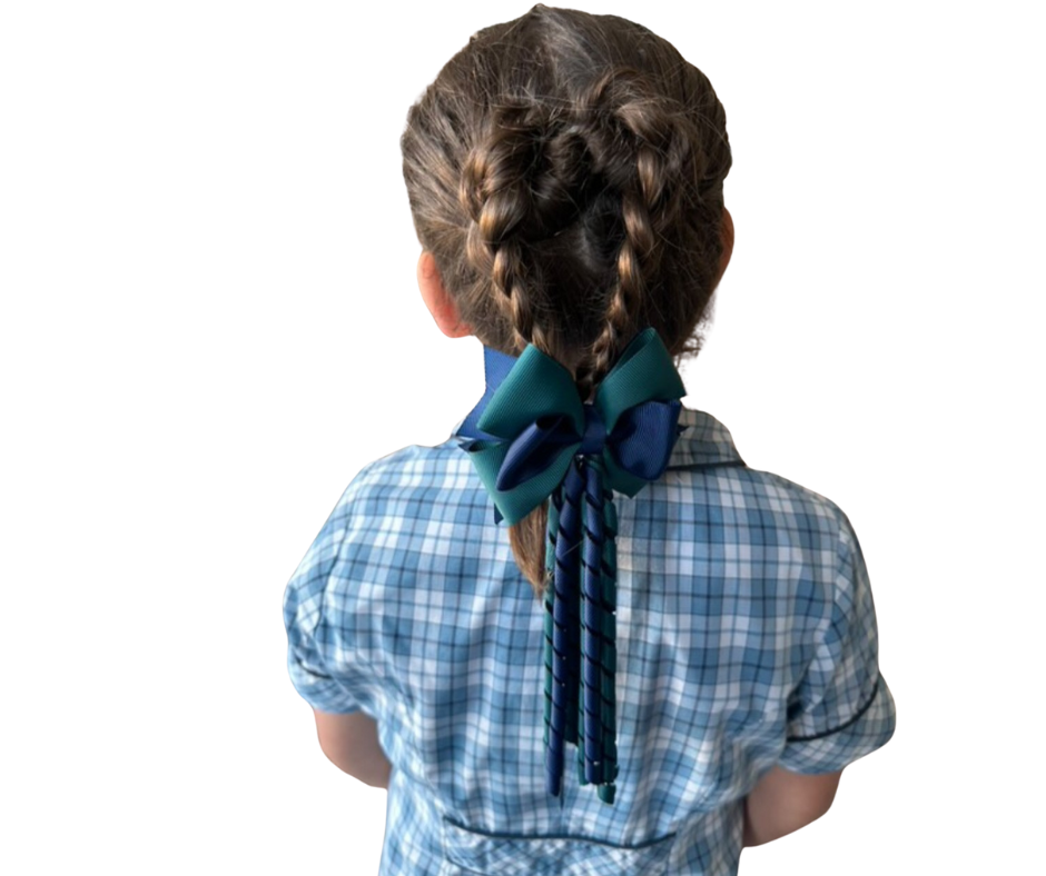 Bow Korker Hairtie or Clip for school - custom made, choose colours needed