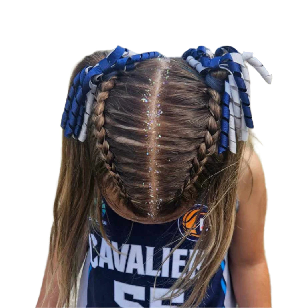 Mini Korker (set) on Hair tie for Sports Clubs - custom made, choose colours needed