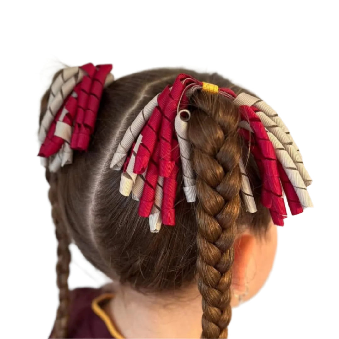 Mini Korker (set) Hair tie/Clip for School - custom made, choose colours needed