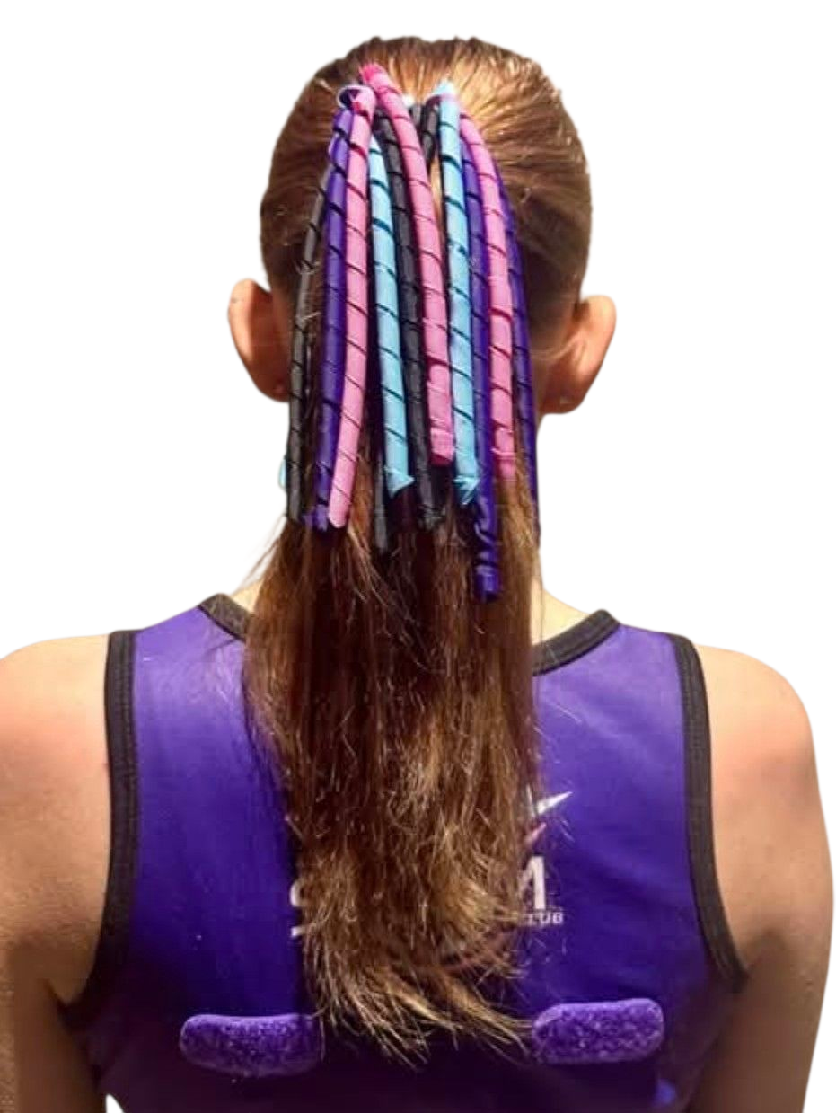 Long Ponytail Sports Korker Hair Tie - custom made, choose colours needed