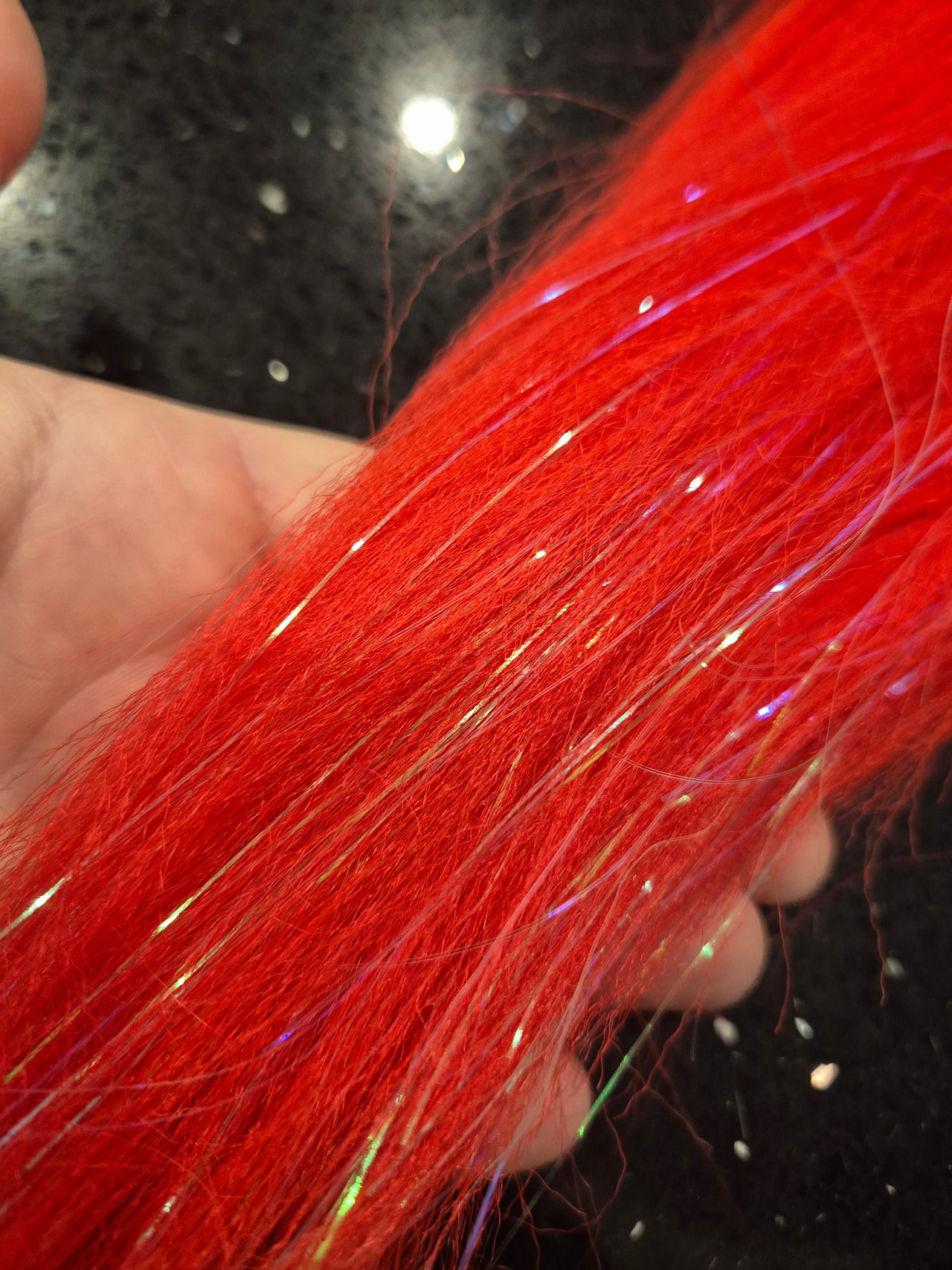 Red – Glitter Braiding Hair 100g ❤️✨