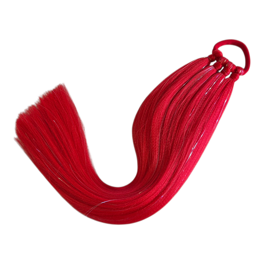 Red Unicorn (straight ponytail) 40cm