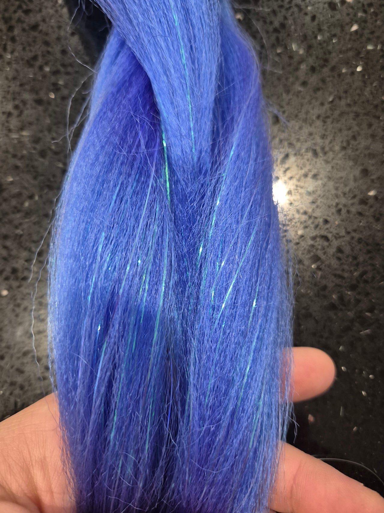 Blue – Glitter Braiding Hair 100g 💙✨