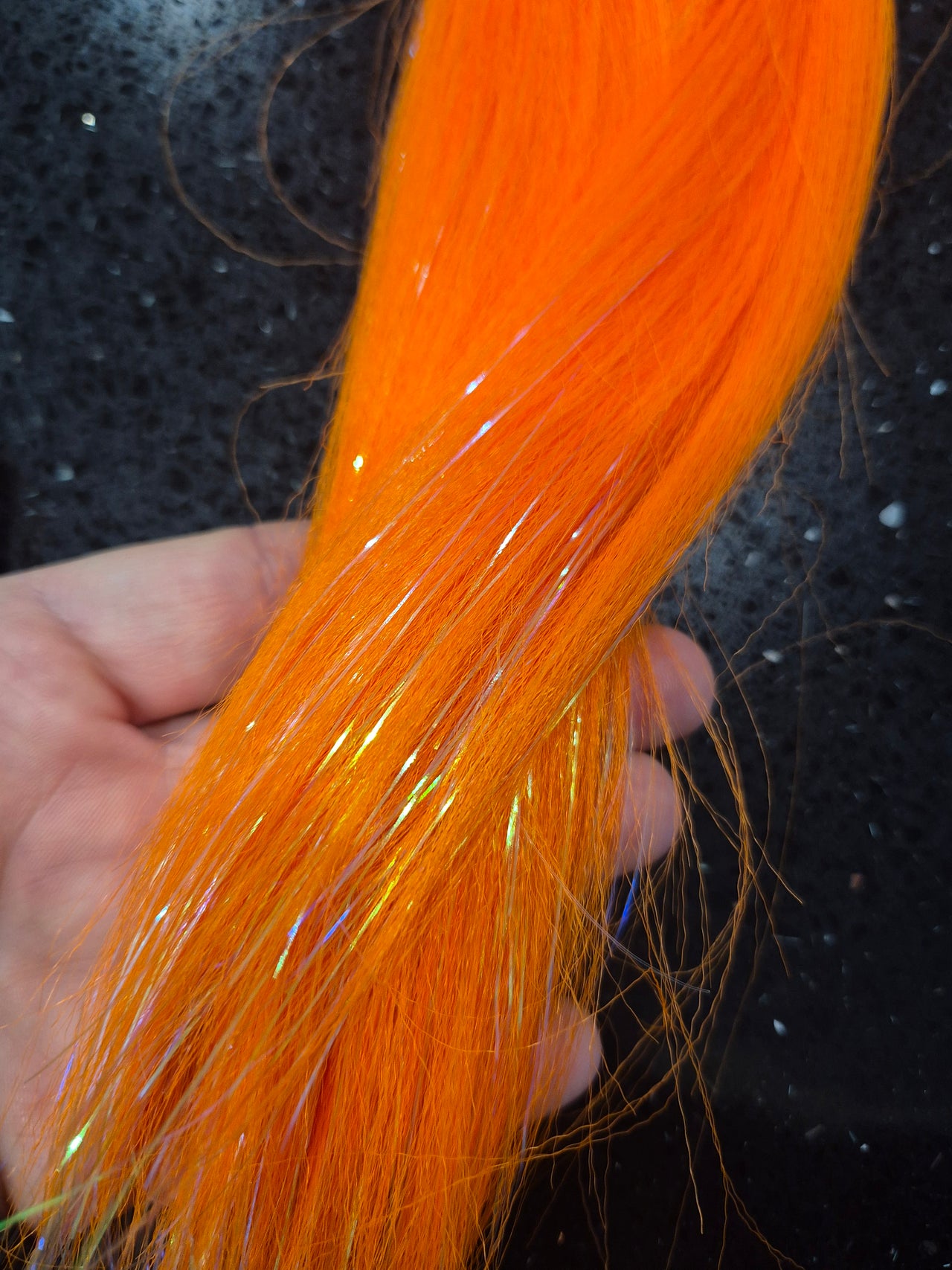 Orange – Glitter Braiding Hair 100g 🧡✨