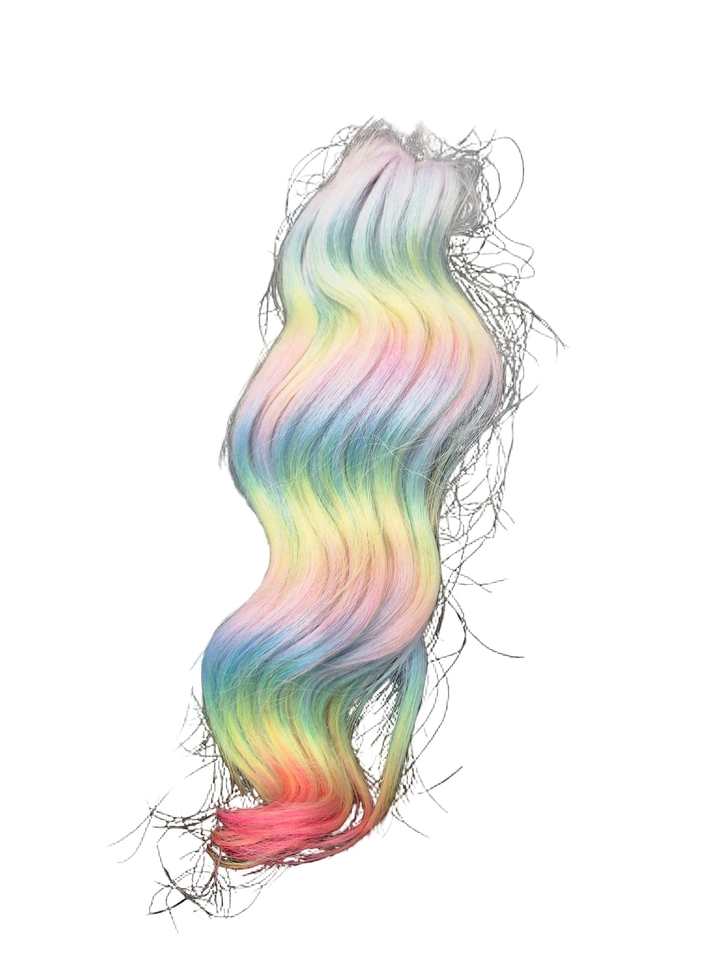 Pastel Rainbow Wavy Braiding Hair 40cm - 100gm 🌈✨
