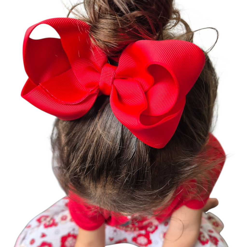 Large Boutique Bow Clip - Red