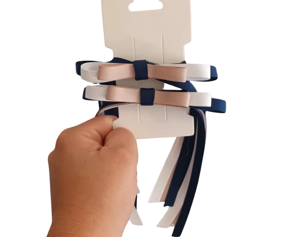 School Ribbon Hairtie Set