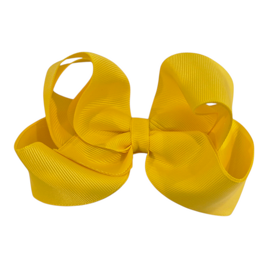 Large Boutique Bow Clip - Yellow
