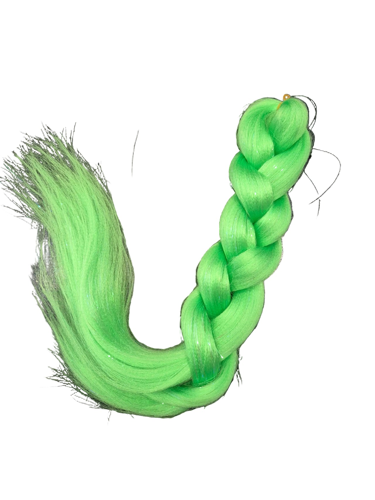 Lime Green – Glitter Braiding Hair 100g 💚✨