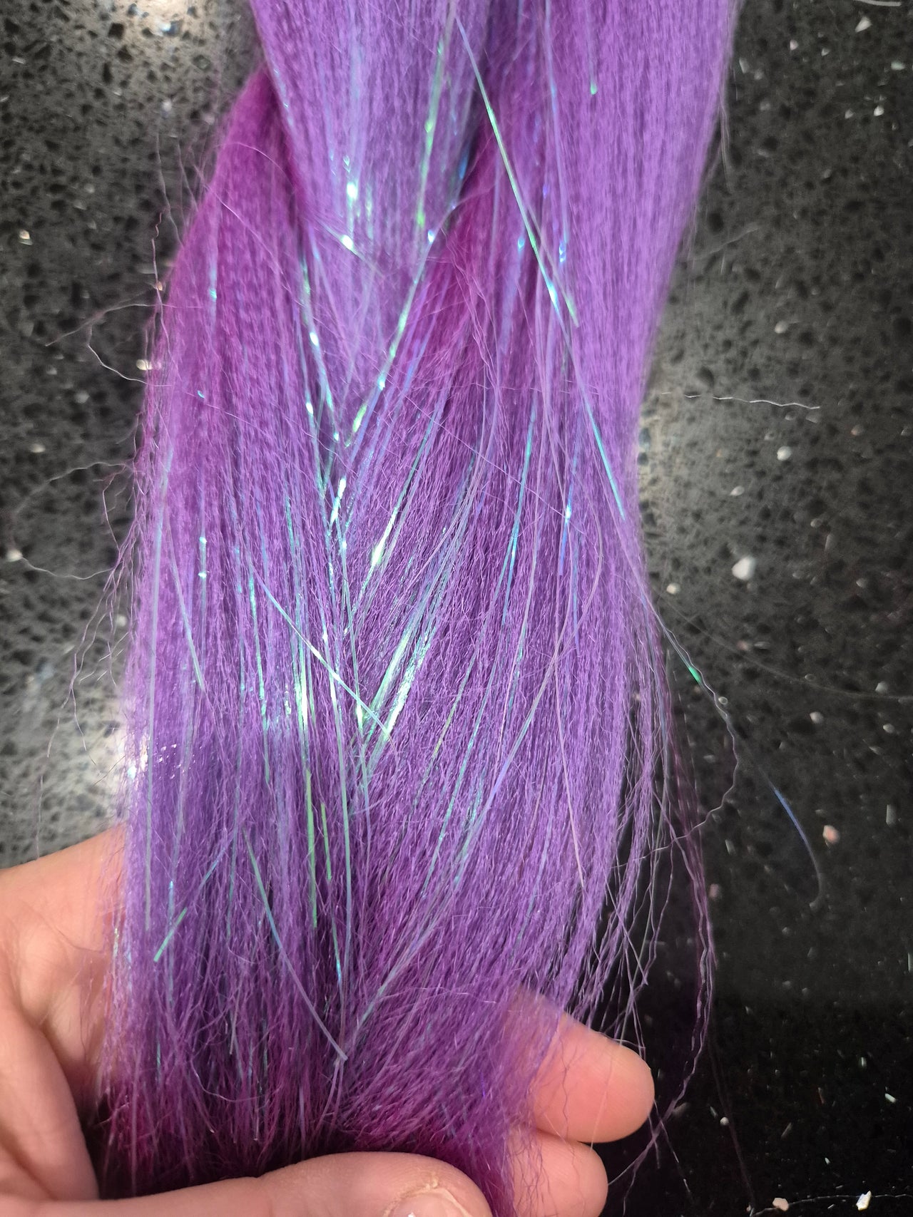 Purple – Glitter Braiding Hair 100g 💜✨