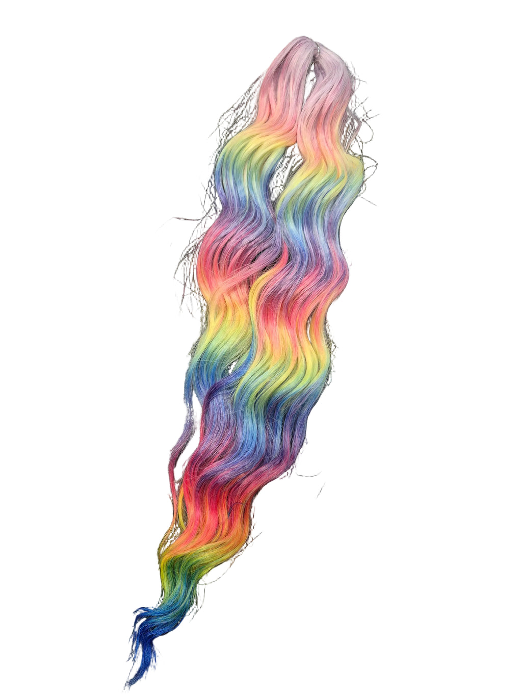 Bright Rainbow Wavy Braiding Hair – 60cm | 100gm