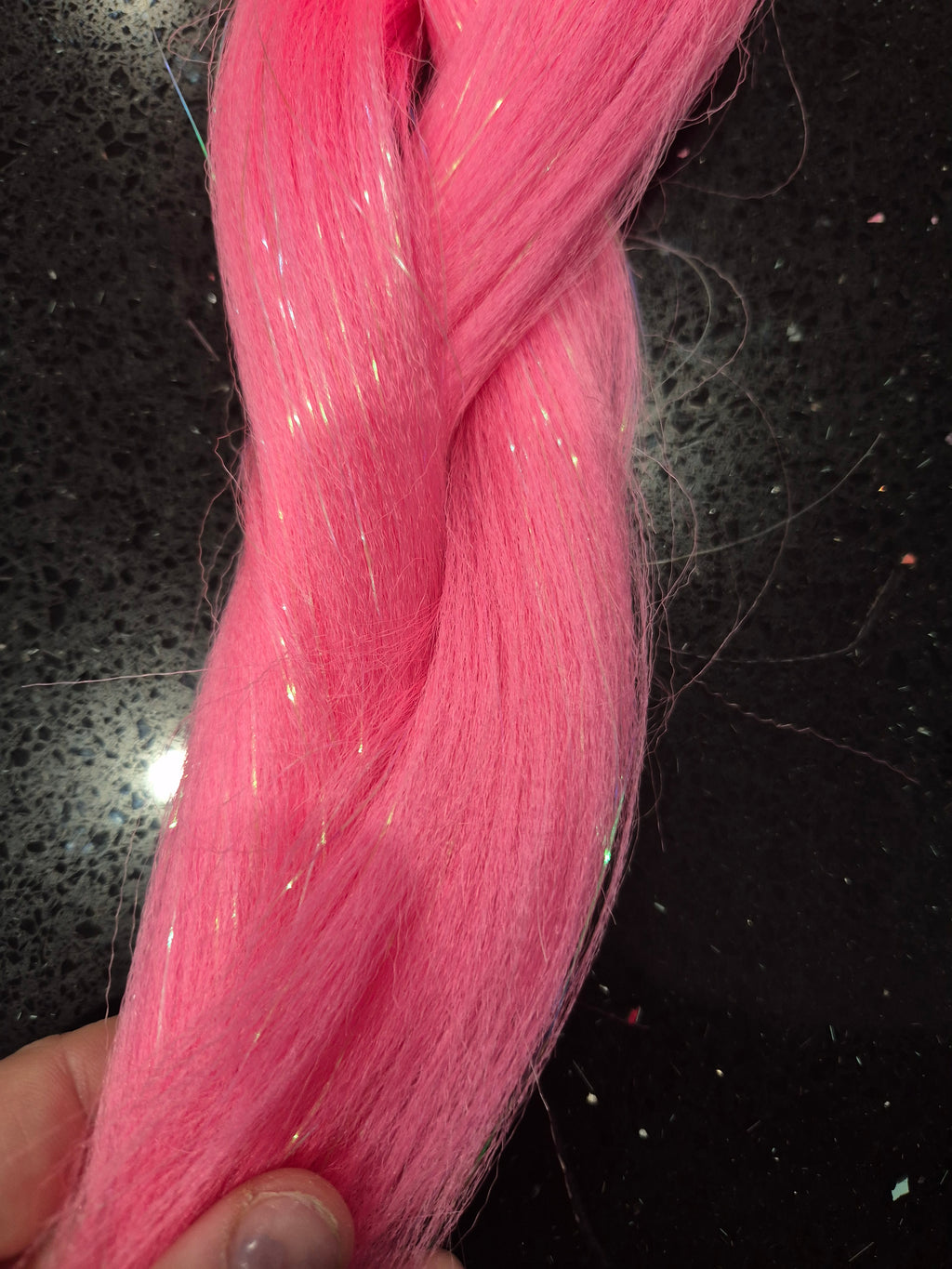 Pink – Glitter Braiding Hair 100g 💖✨