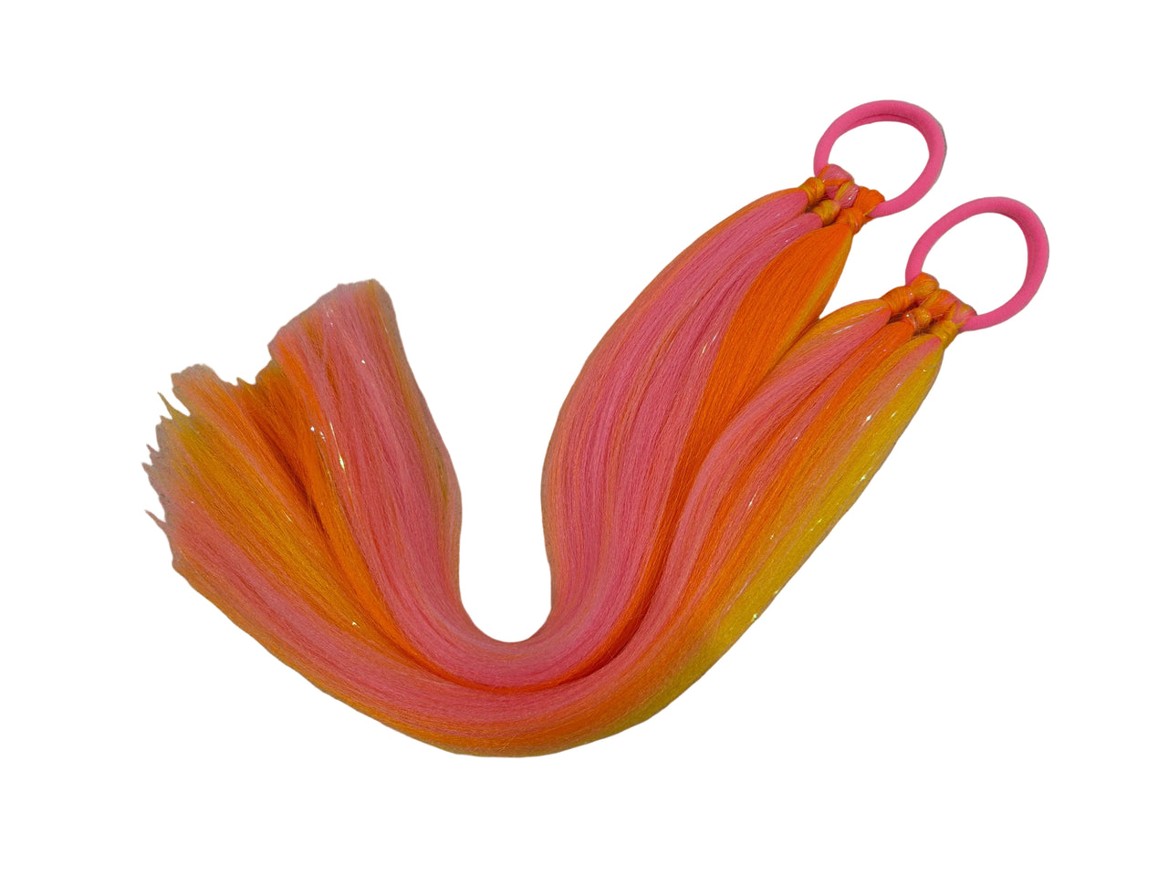 Sunburst Unicorn Piggy Tail Hair Extensions for Girls | 40cm