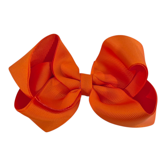 Large Boutique Bow Clip - Orange