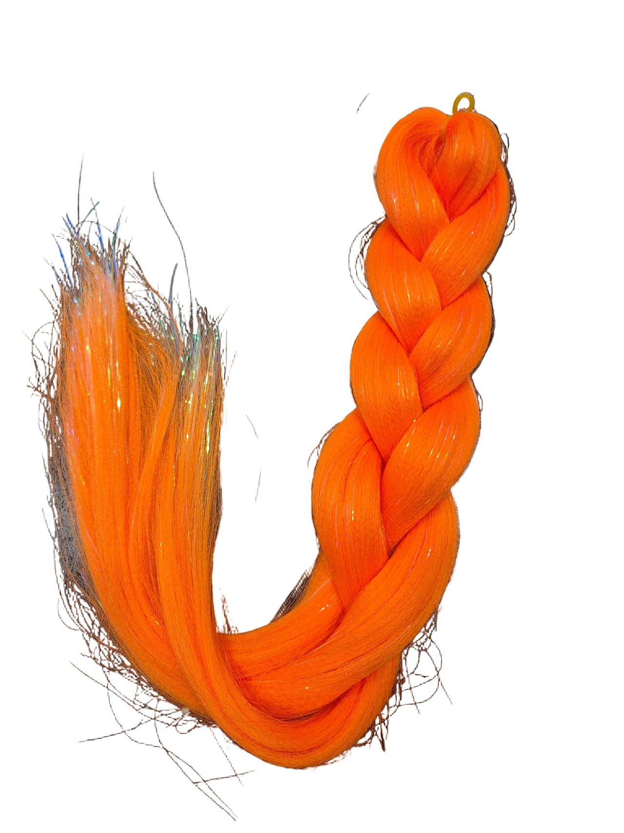 Orange – Glitter Braiding Hair 100g 🧡✨